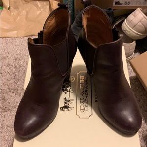 Coach Farrah washed leather boots Sz6.5